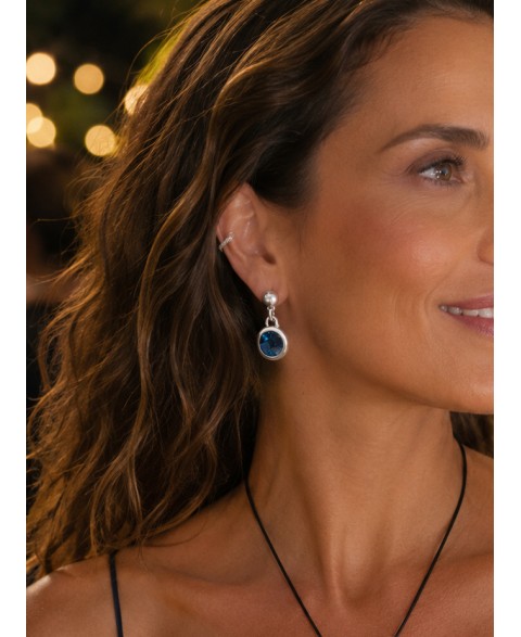 Pendientes Solaris Azul Ciclón
