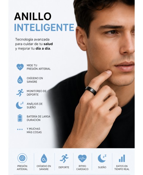 Anillo Inteligente Negro...