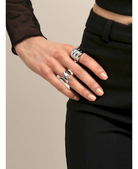 Anillo Telma Acero Chapado...