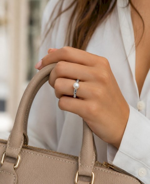 Anillo Nina Perla Natural...