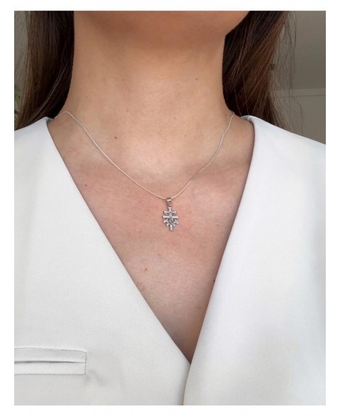Colgante de plata cruz de...