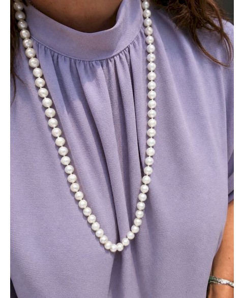 Collar Perlas Naturales Oro