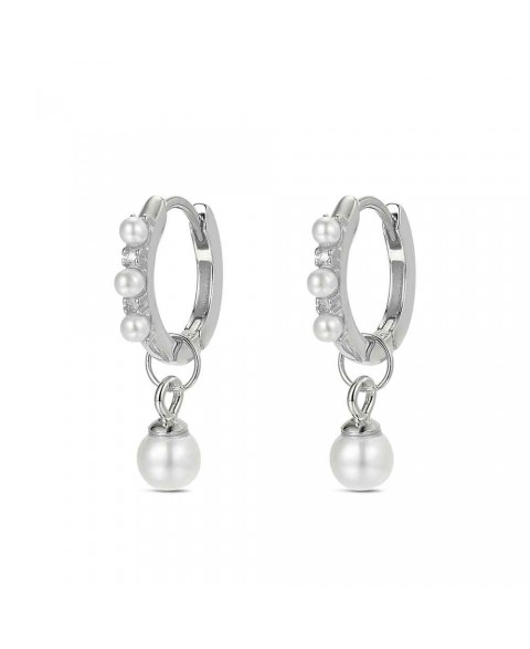 Pendientes Plata Perla Aro...