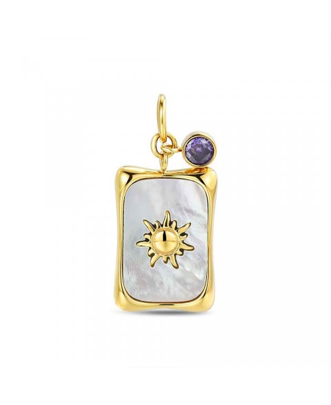 Charm Acero Chapado Oro Sol...