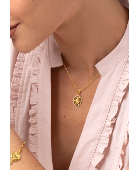 Collar Plata Chapada Oro...