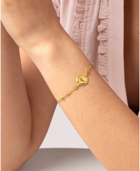 Pulsera Plata Chapada Oro...