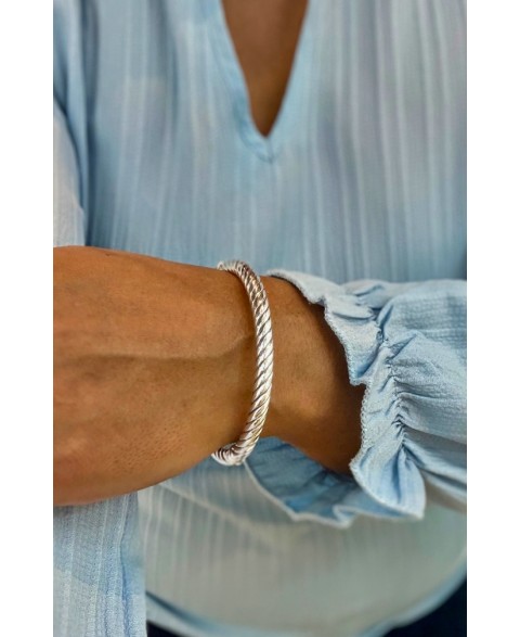 Brazalete Mimbre Plata